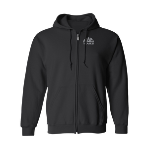 X0123 Grey Logo Full Zip Hoodie