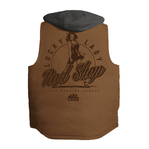 Z0052OUT Lucky Lady Hooded Vest