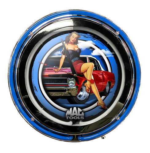 Z0089NOV Pinup Neon Clock