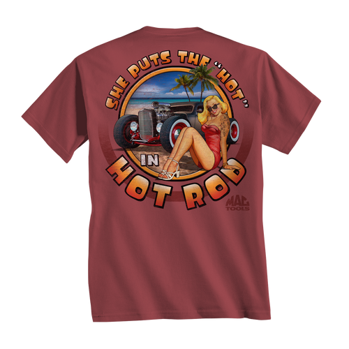 Z0166TEE Hot in Hot Rod Tee