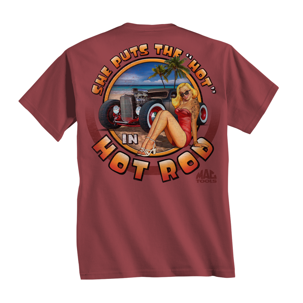 Z0166TEE Hot in Hot Rod Tee